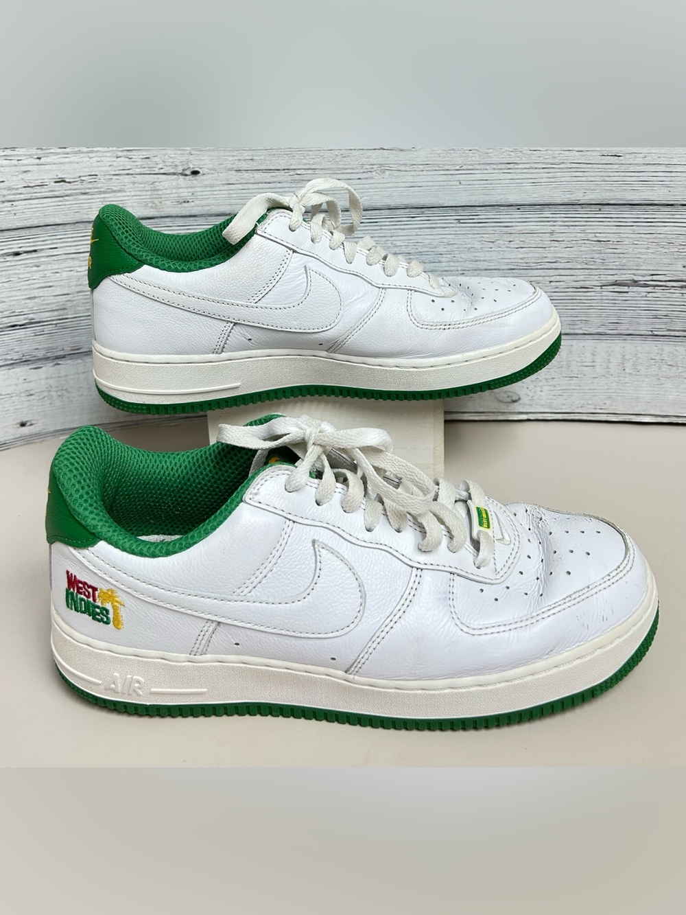 Nike Air Force 1 Low West Indies White Classic Green Men DX1156-100 US 10 shoes